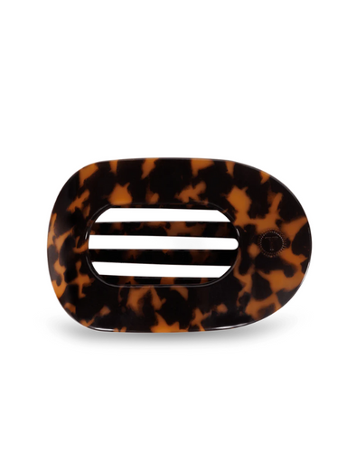 Tortoise Large Flat Round Hair Clip teleties