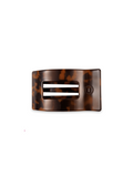 Tortoise Small Flat Rectangle Hair Clip teleties