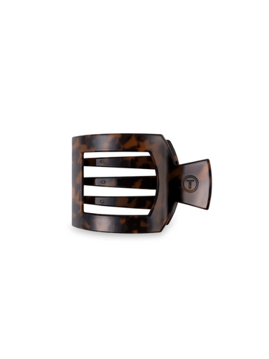 Tortoise Small Flat Square Clip teleties