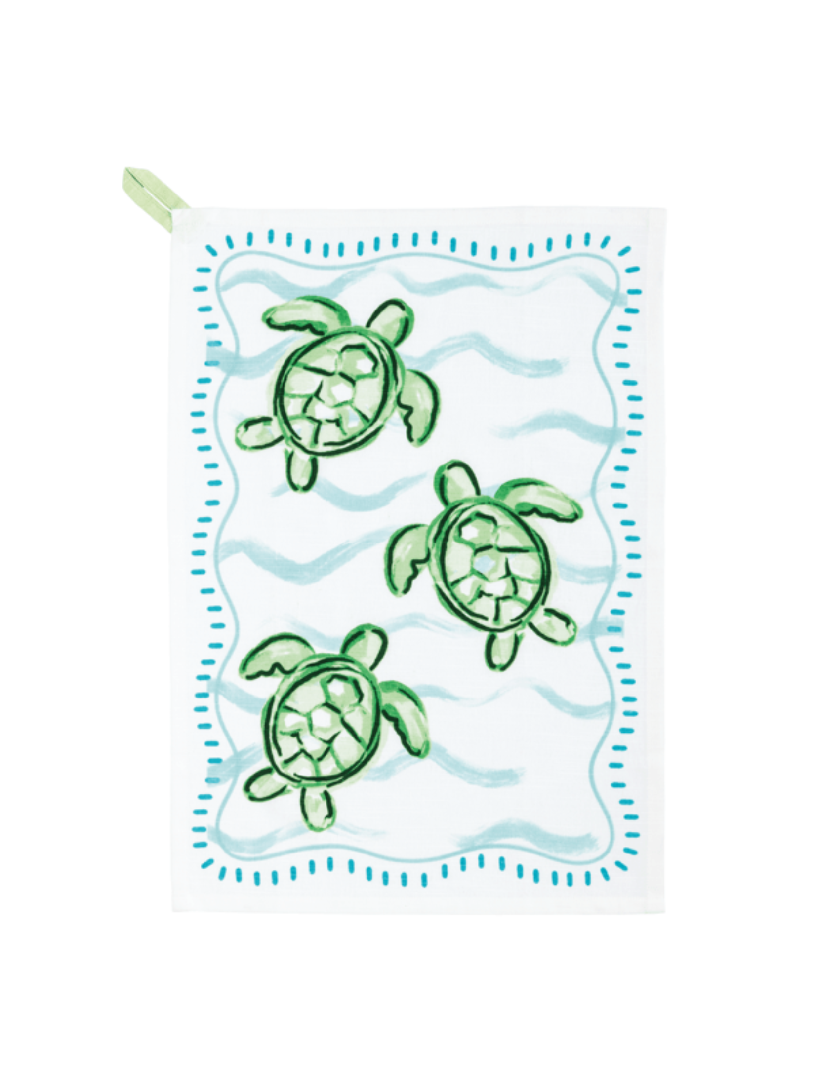 green sea Turtle Sea Printed Tea Towel by Mudpie