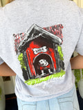 A bulldog in a red doghouse with 'UGA' and 'The Dog House' text, and 'Sanford Stadium'