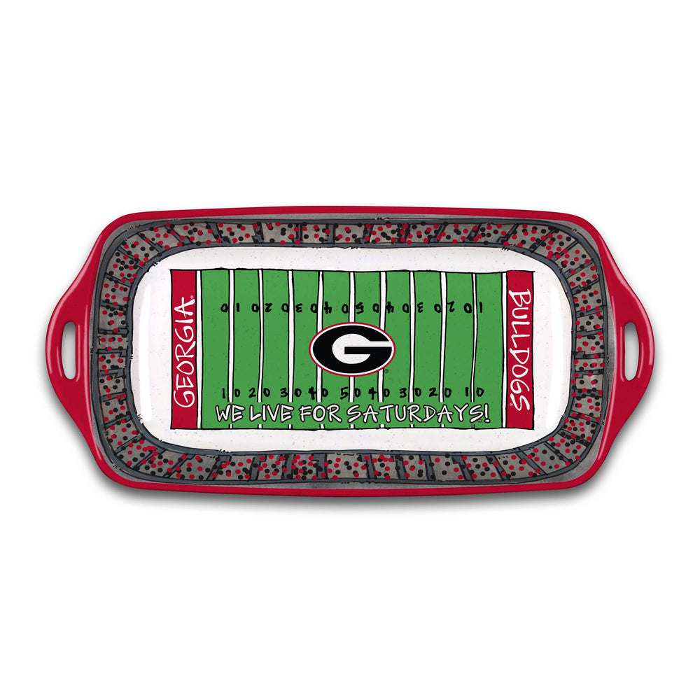 UGA Melamine Stadium Tray bulldogs