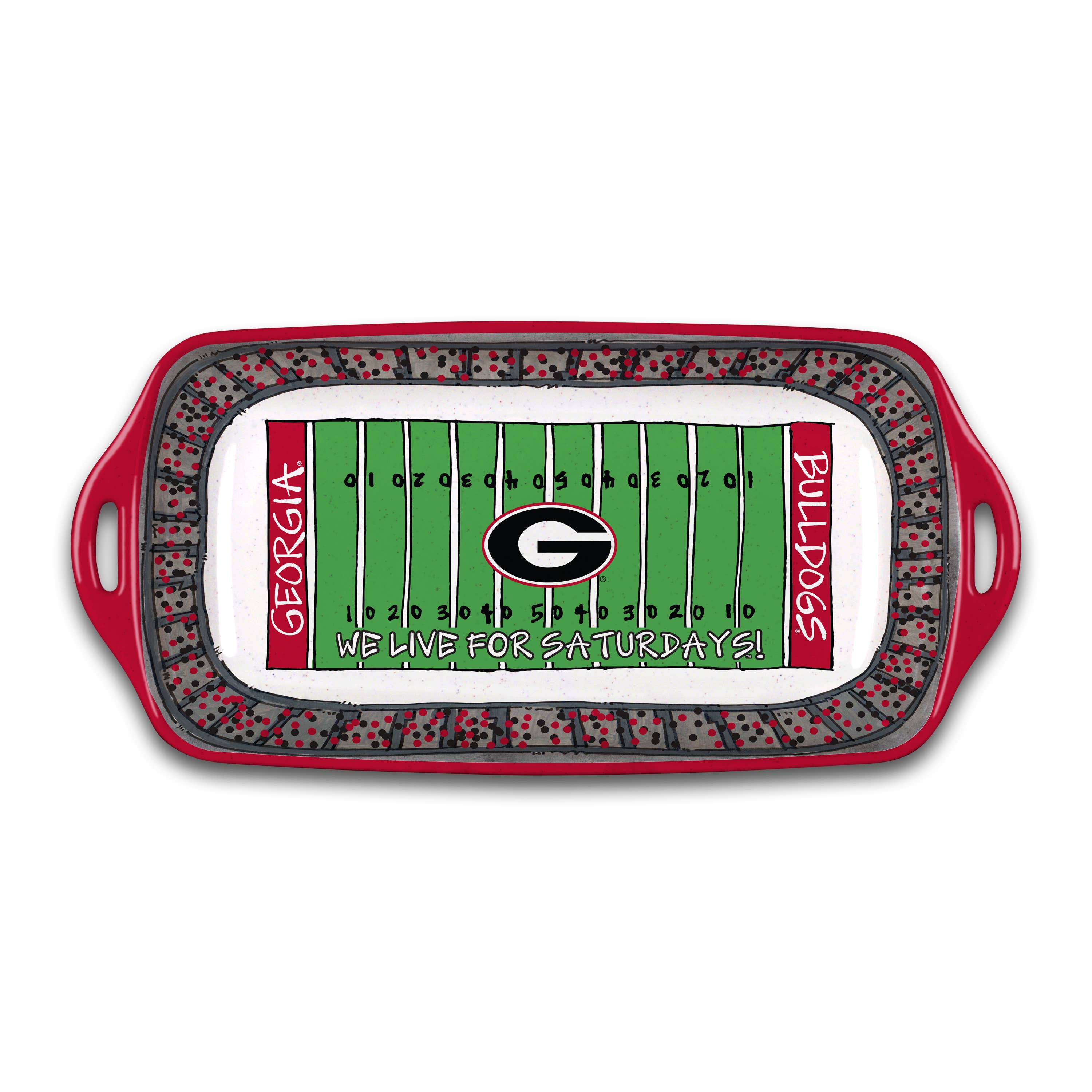 UGA Melamine Stadium Tray bulldogs