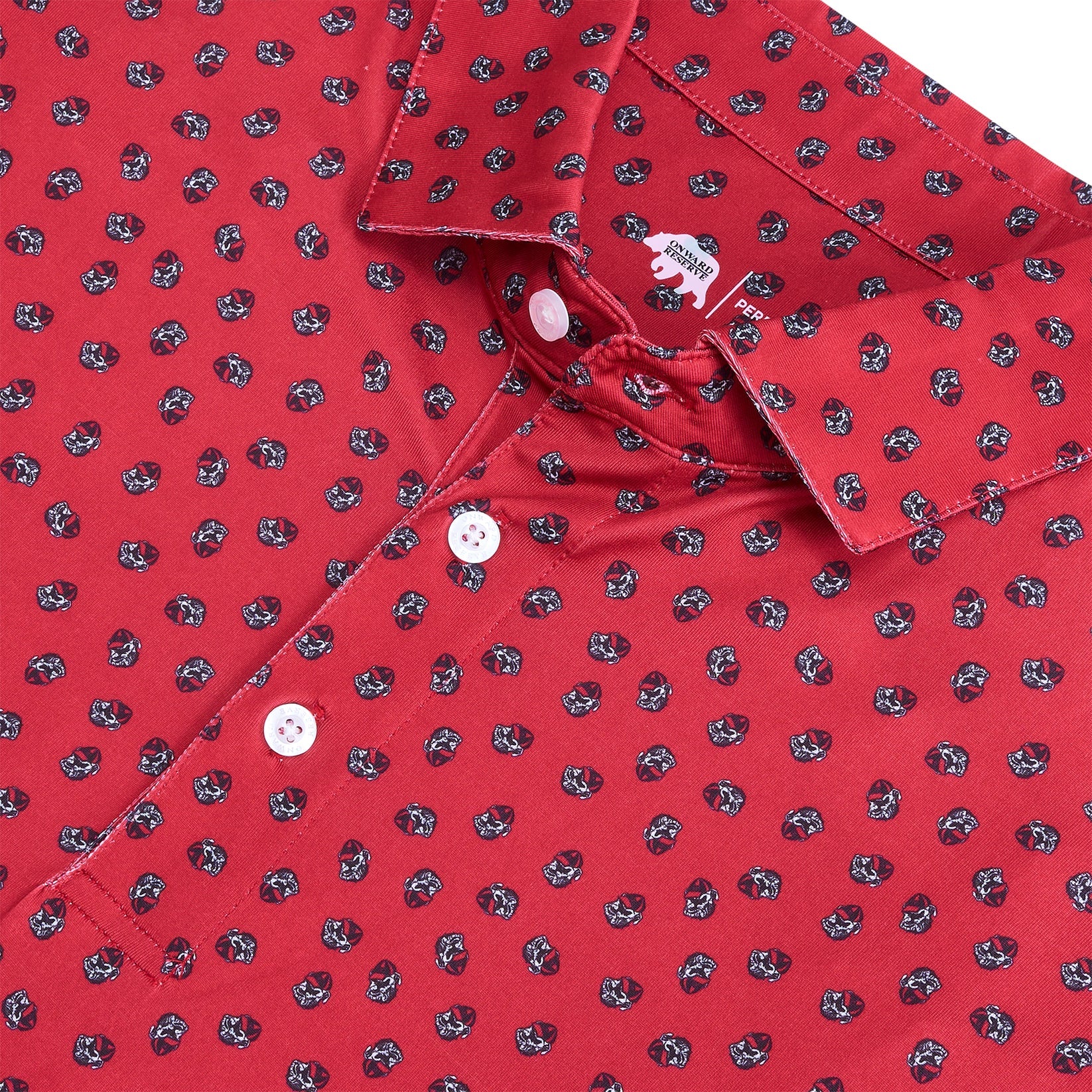 Vintage Bulldog Head Printed Polo By Onward Reserve