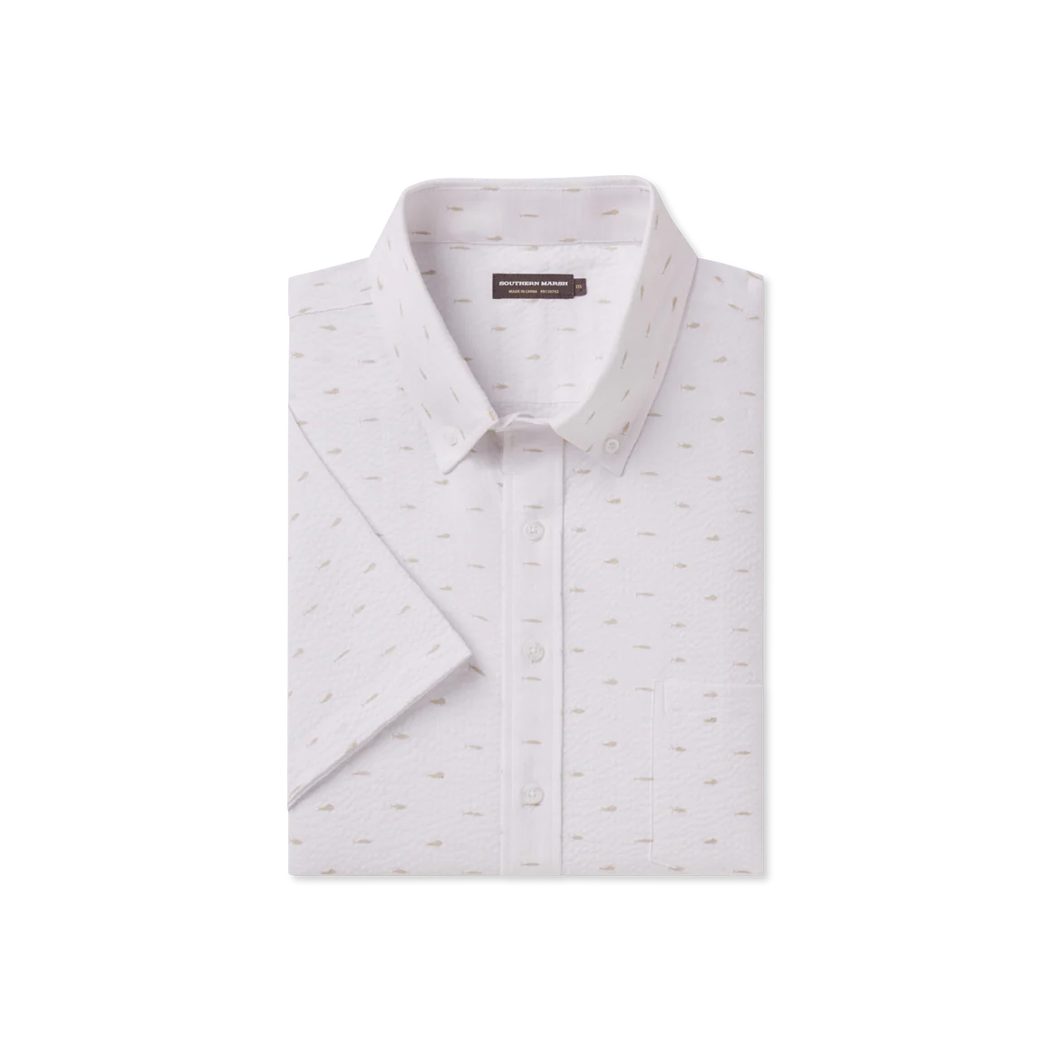 White Sayulita Seersucker Shirt in Summer School by Southern Marsh