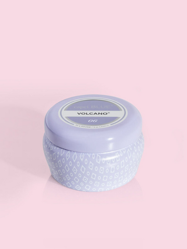 A volcano scented lavender mini tin candle by capri blue