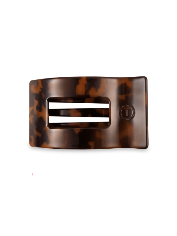 Tortoise Medium Flat Rectangle Hair Clip