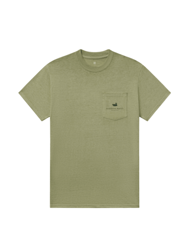 SEAWASH Tee -Redfish Catch in Brigade Olive