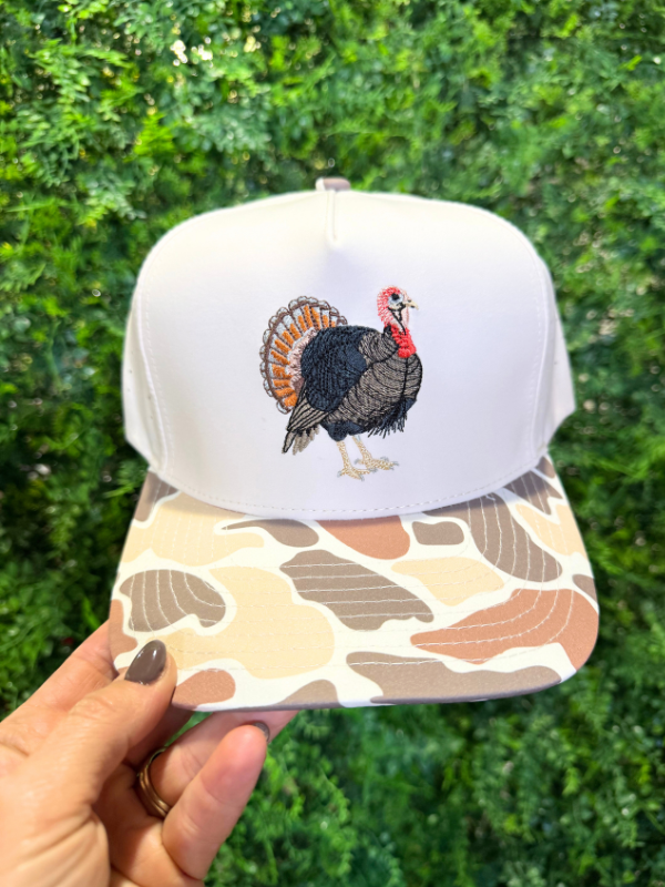 Turkey Embroidered Camo Hat