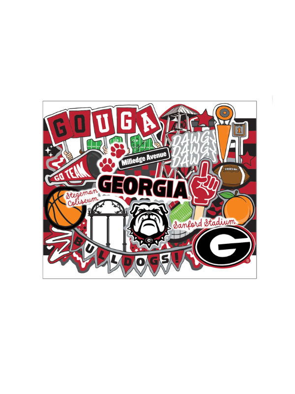 Georgia 24oz. Red Stainless Steel Bottle - Made Moment Wrap