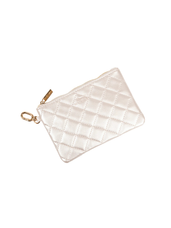 Champagne Quilted The Carly Pouch By Scout