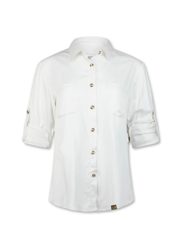 Ladies Field Shirt in Antique White By Dixie Decoy