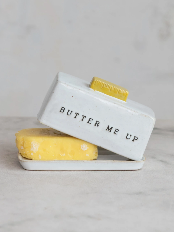 Butter Me Up Stoneware Butter Dish