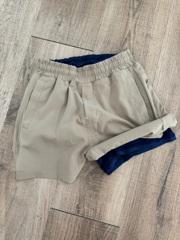 Youth Sports Shorts in Khaki