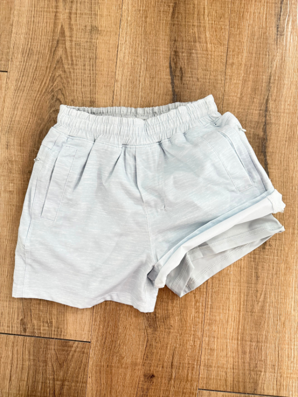 Youth Sports Shorts in Grey Heather