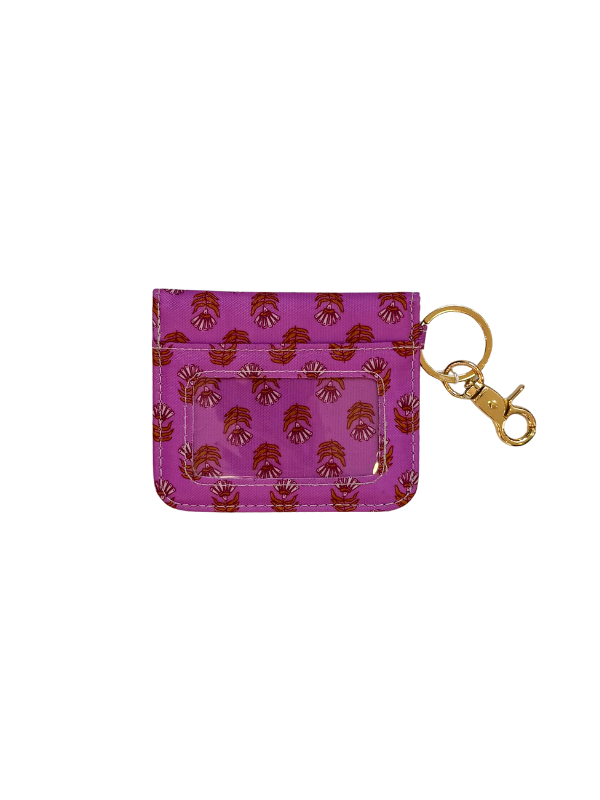 Pink Floral Block ID Wallet