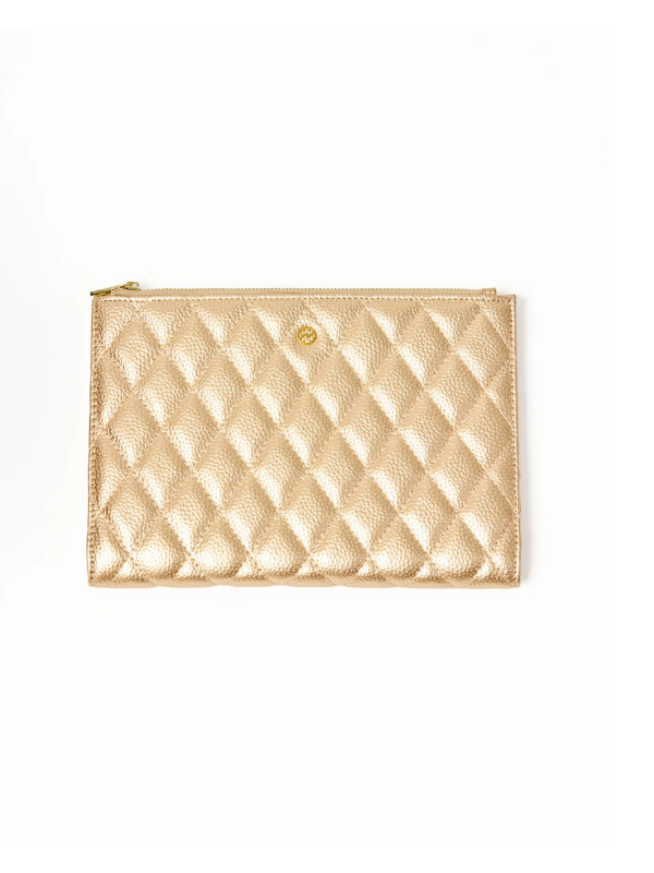 Essential Quilted Organizer in Champagne
