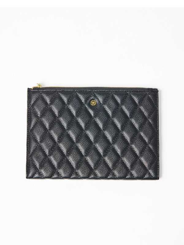 Essential Quilted Organizer in Black