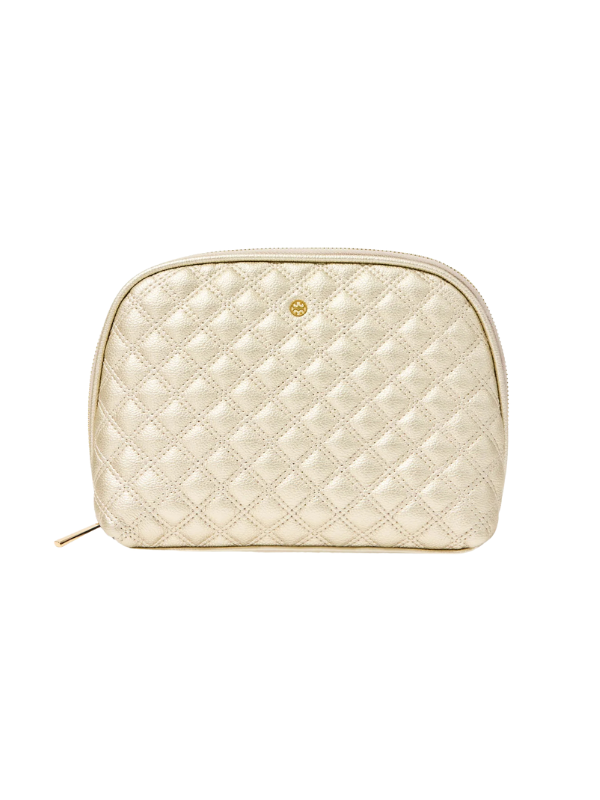 Large Quilted Essential Pouch in Champagne