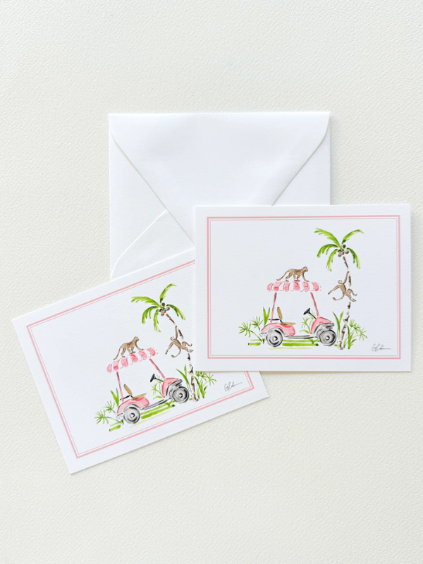 Monkey Golf Notecard Set