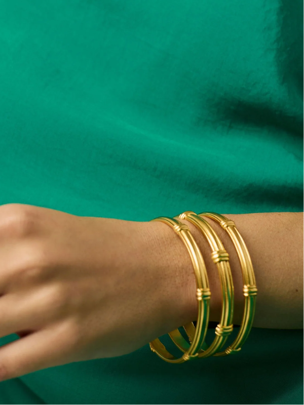 Portofino Stacking Gold Bangle by Julie Vos