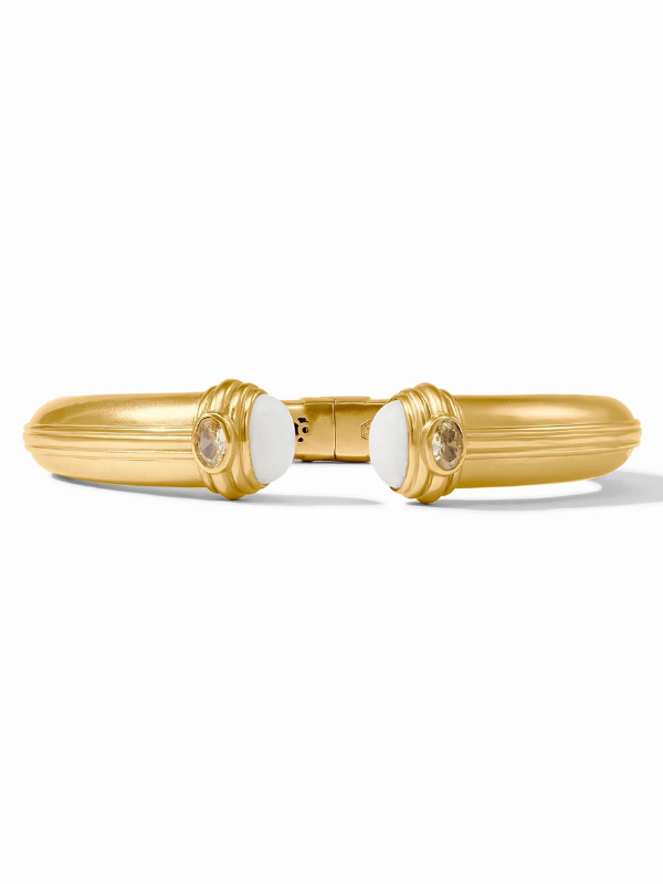 White Jade Portofino Gold Cuff by Julie Vos