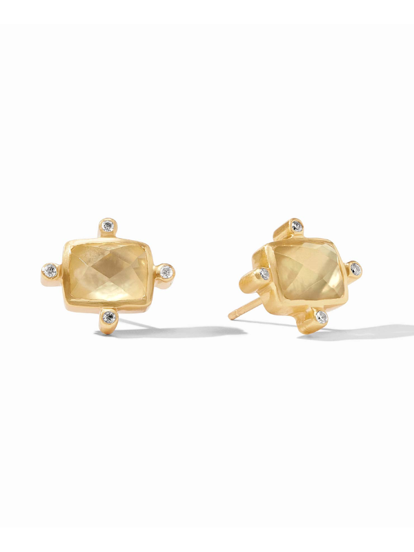 Iridescent Champagne Clara Studs by Julie Vos