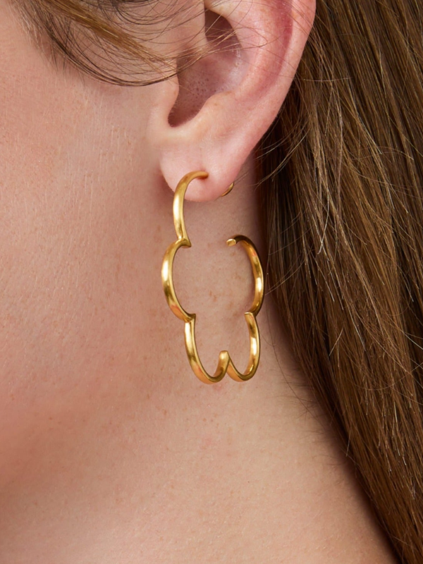 Gardenia Gold Hoops by Julie Vos