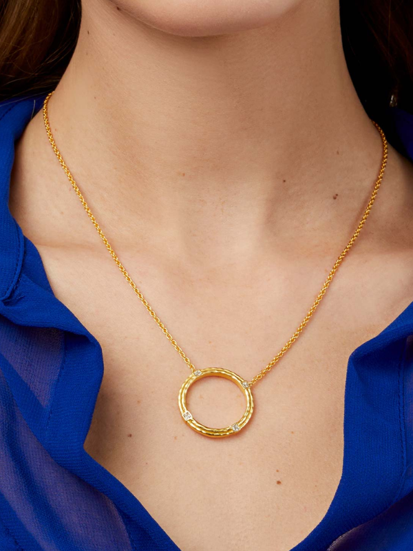 Cubic Zirconia Astor Delicate Gold Necklace by Julie Vos