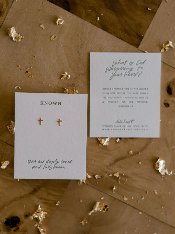 Known Cross Earring Studs