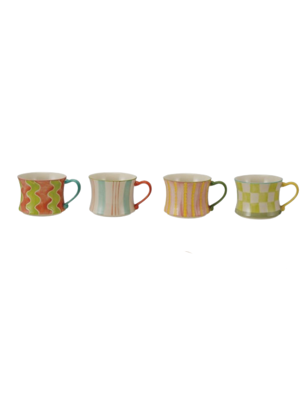 Stoneware Mug With Patterns