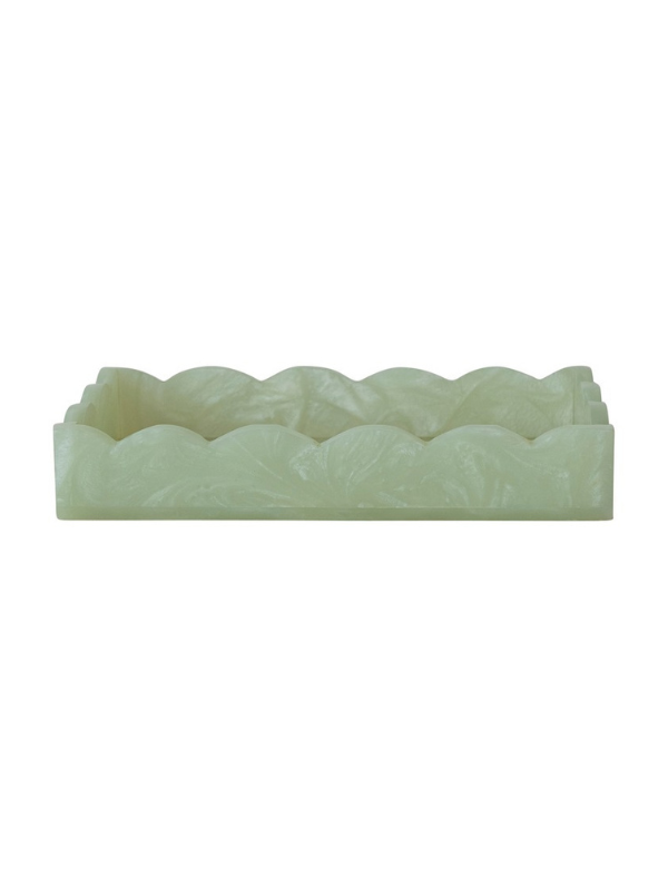 Handmade Resin Scalloped Tray