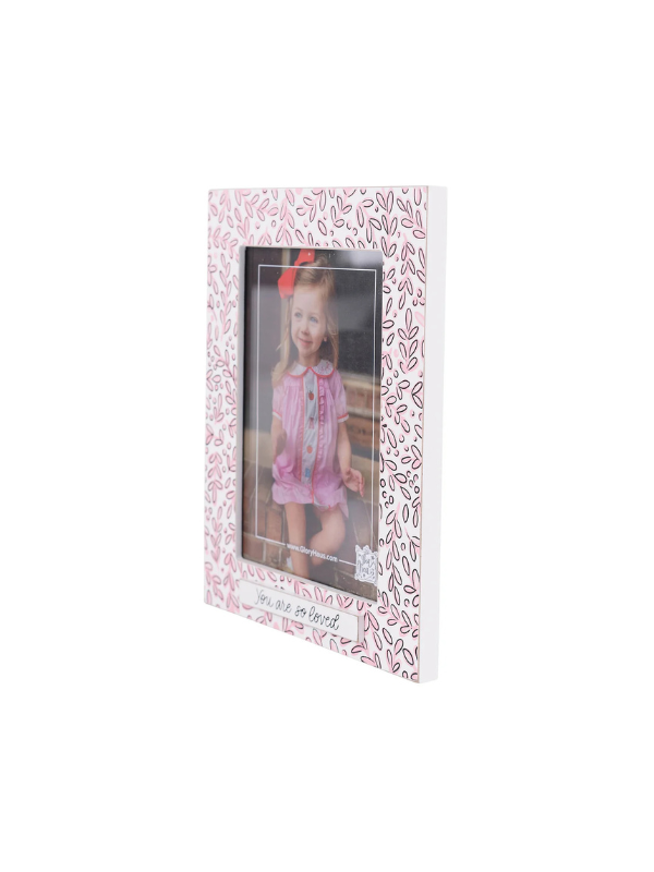 You Are Loved Pink and White Frame