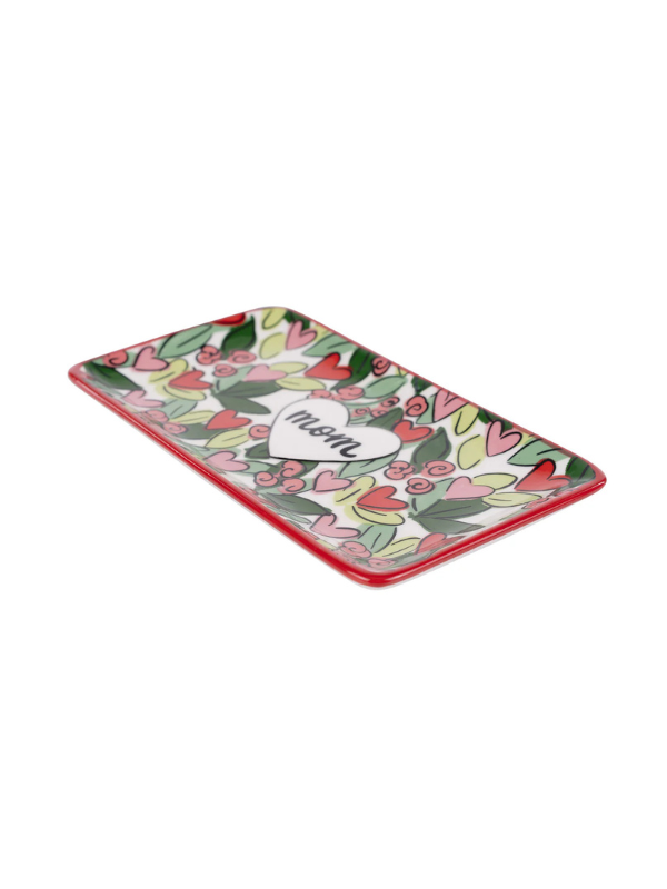Mom Hearts and Flowers Trinket Tray