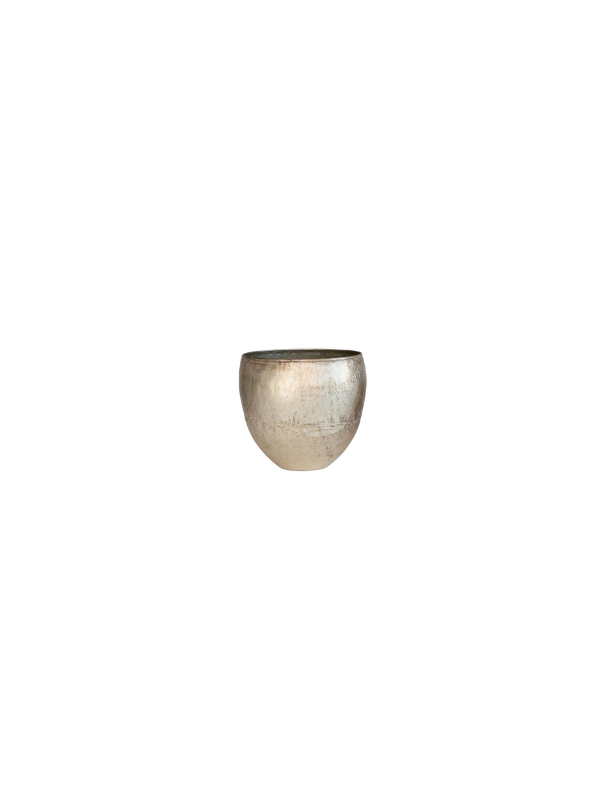 Metal Planters in Distressed Pewter Finish