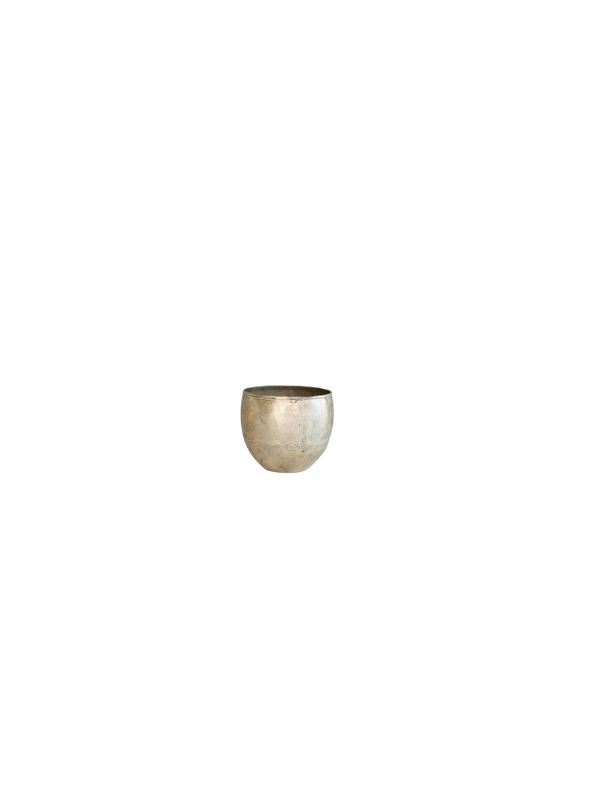 Metal Planters in Distressed Pewter Finish