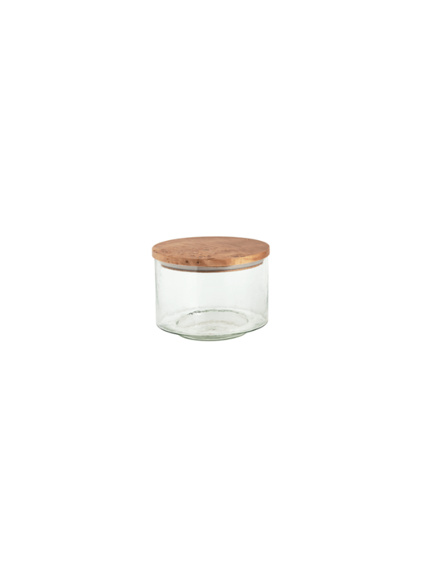 Burl Wood Lidded Canisters By Mudpie