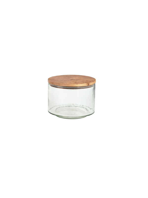 Burl Wood Lidded Canisters By Mudpie