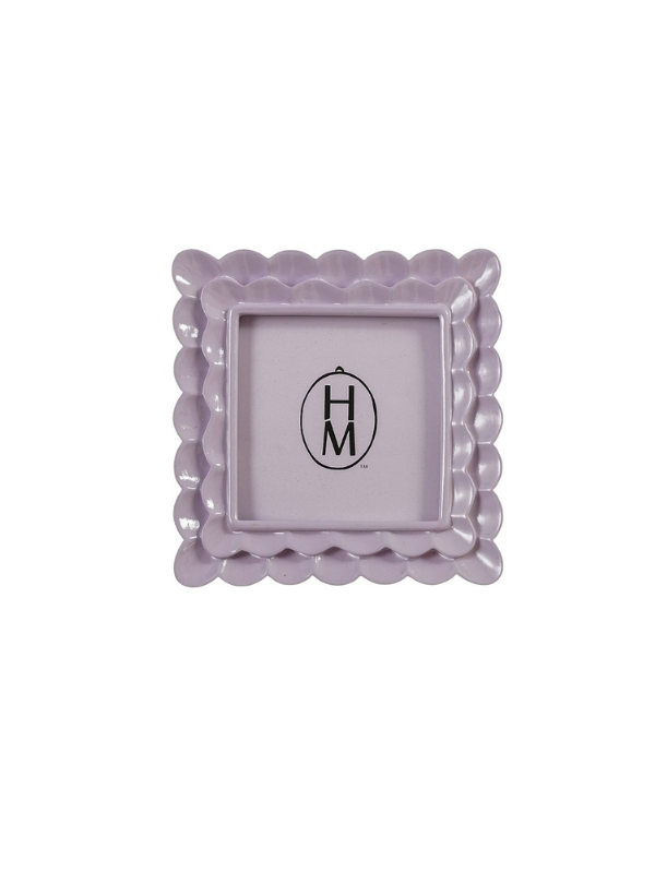 Resin and Glass Scalloped Photo Frame