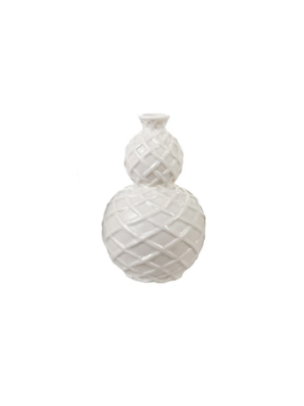 Stoneware Basket Weave Vase