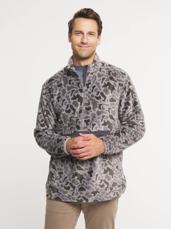 Wadsworth Fleece in Retro Camo-Light Gray By Southern Marsh