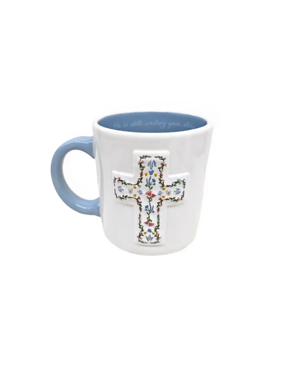 He Is Still Writing Your Story Sculpted Mug