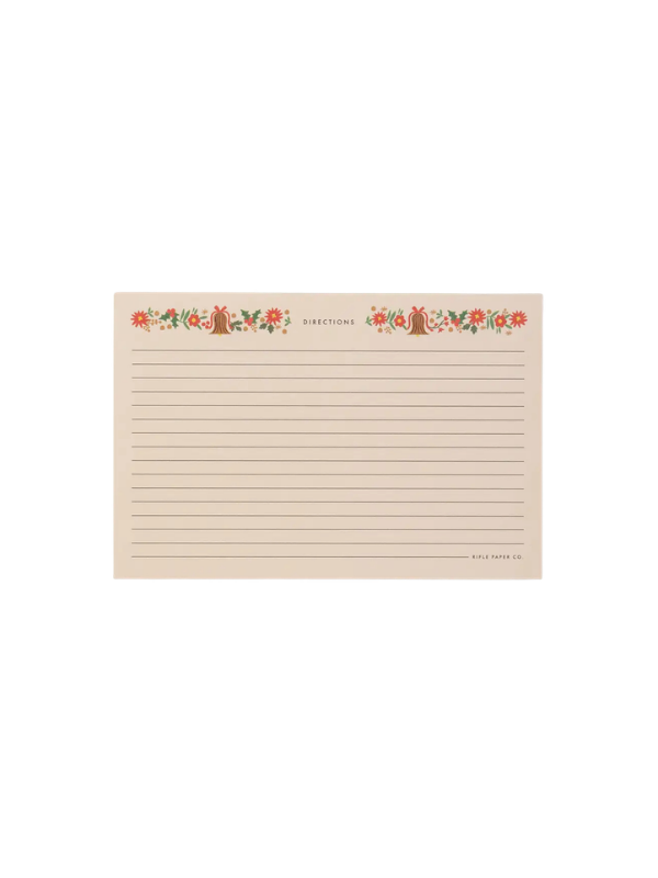 Pack of 12 Holly Jolly Recipe Cards