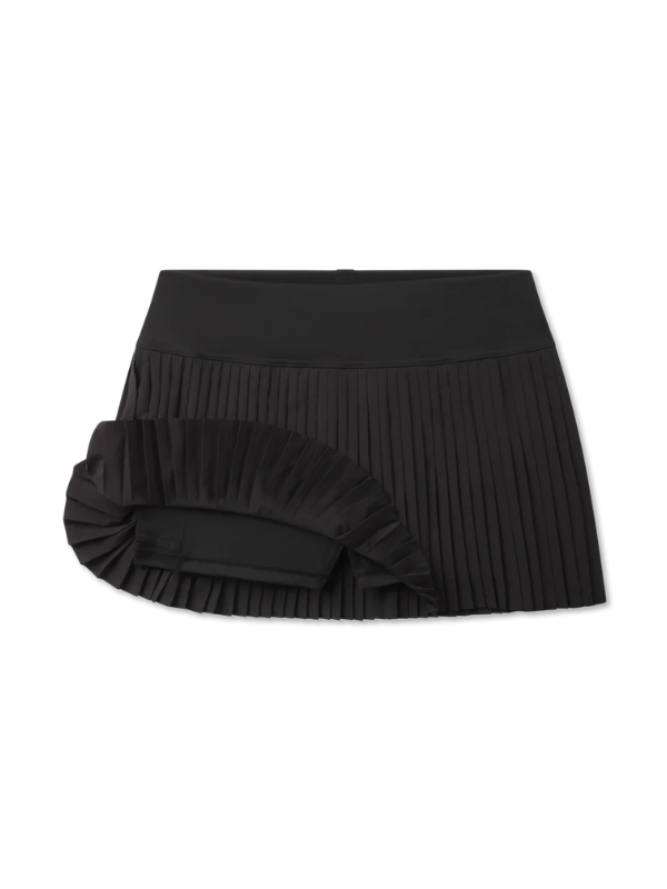 Jane Pleated Active Skirt in Black by Southern Marsh