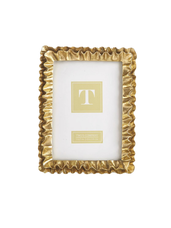 Mary Helen Coble & Trent Burgamy-Gold Ruffle Frame by Two’s Company