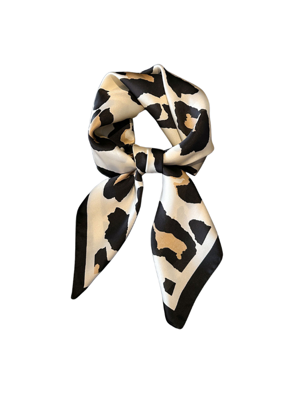 Leopard Satin Scarf