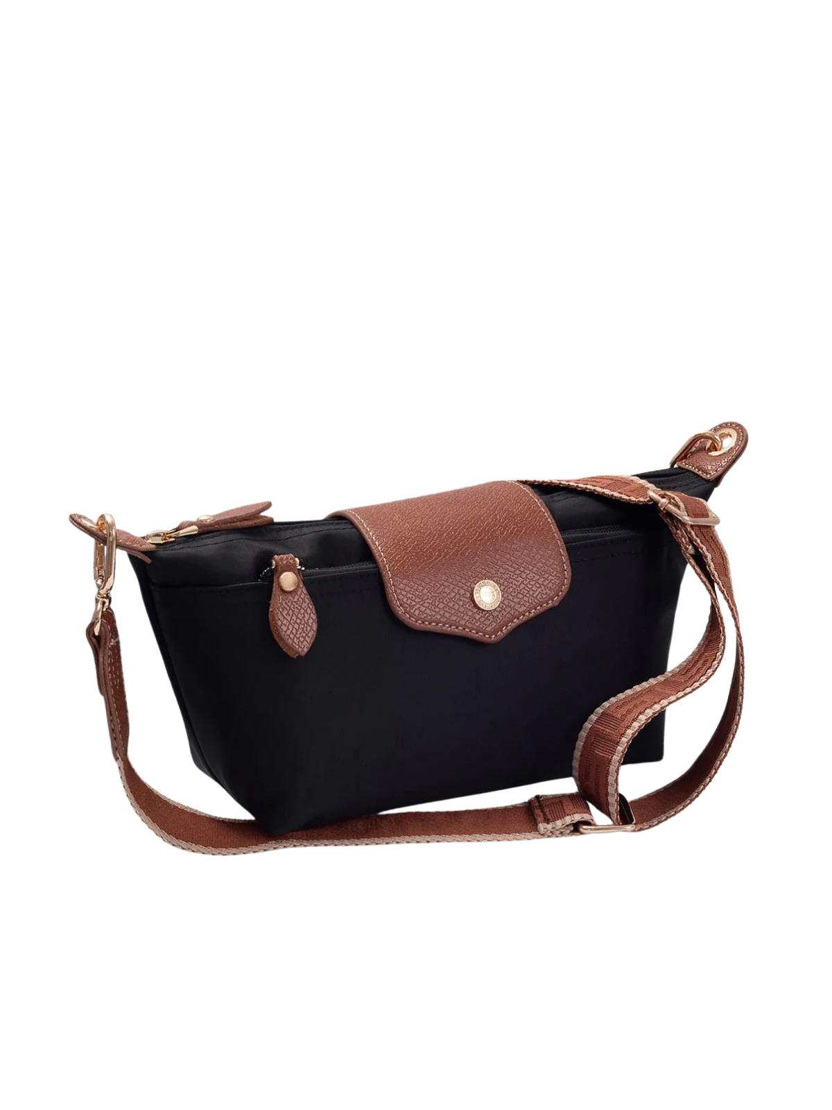 Ciara Nylon Crossbody Bag in Black