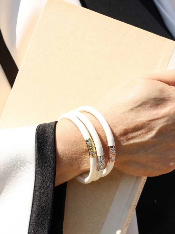 BuDhaGirl Three Kings All Weather Bangles in Ivory