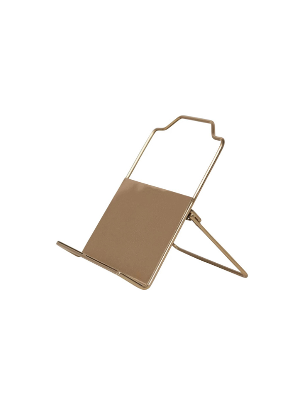 Metal Standing and Foldable Book Holder With Gold Finish