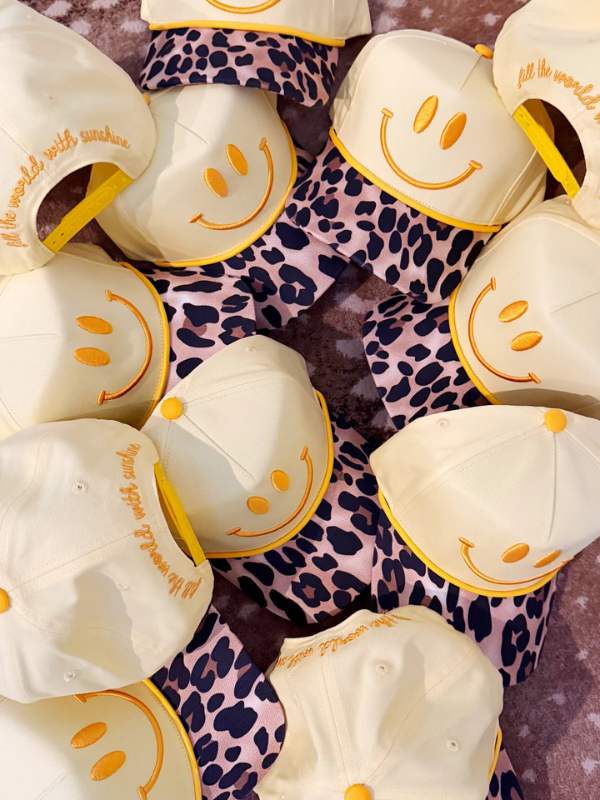 Fill the World with Sunshine Yellow Smiley Hat